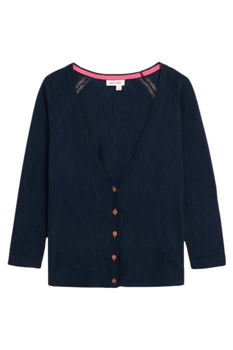 NARIA V NECK CARDI DARK NAVY 4