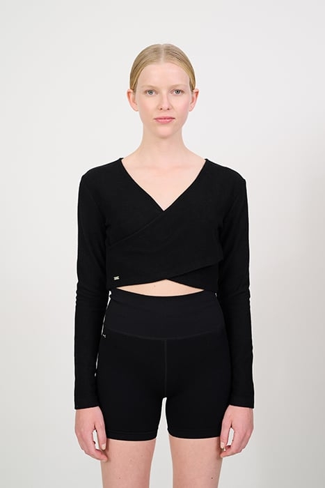 LUNA SCULPT HIGH-WAISTED RIB BIKER SHORT BLACK 1