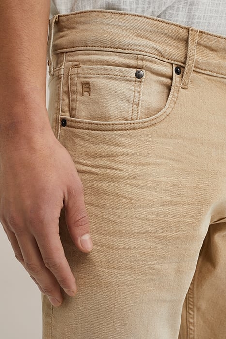 5-POCKET MID WAIST BEIGE 5