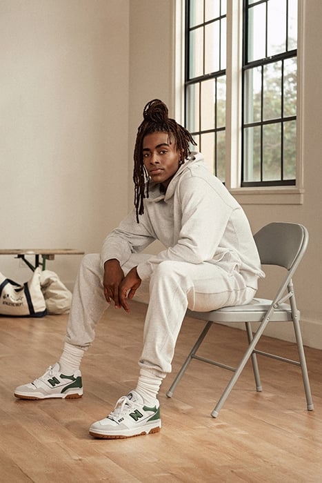 BB550ESB SNEAKERS IN WHITE & GREEN 4