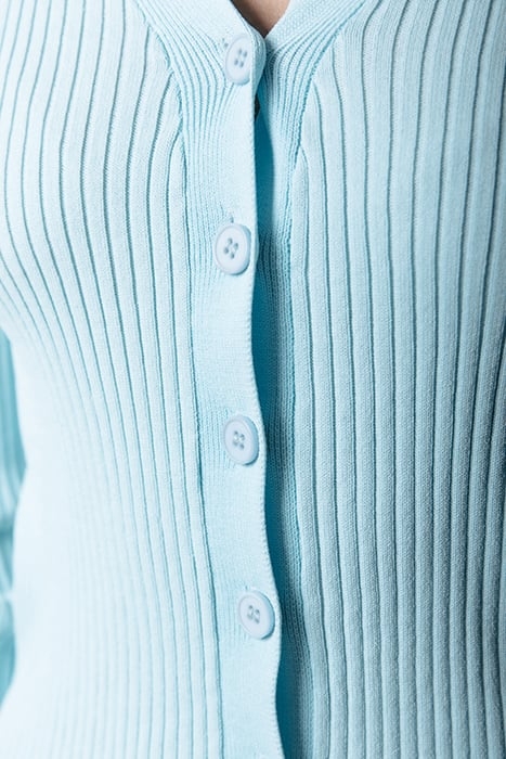 NORI FINE KNIT CROPPED LONGSLEEVE POLO LIGHT OCEAN BLUE 3