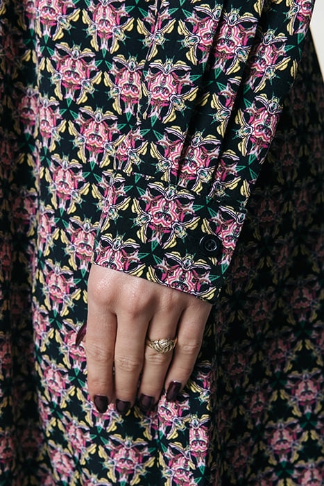 DESIREE GRAPHIC FLOWER LONG SLEEVE MAXI SHIRT DRESS LS CANDY 4