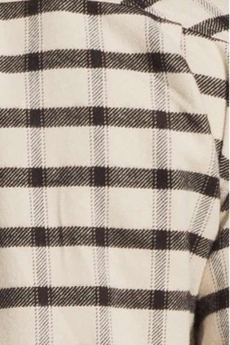 CHEMISE MANCHES LONGUES A CARREAUX BLACK BEIGE 5