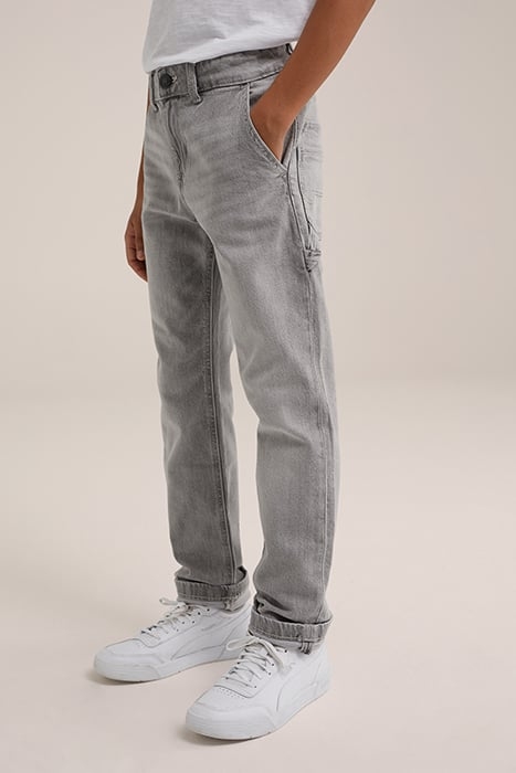 5-POCKET MID WAIST LIGHT GREY 1