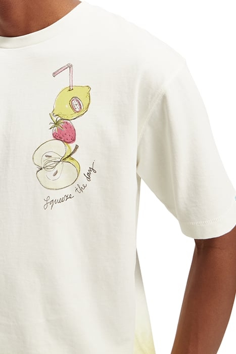 DIP-DYED SUMMER ARTWORK T-SHIRT WHITE 6