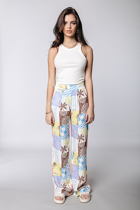 MELODY PATCHWORK STRAIGHT PANTS MULTICOLOR 1