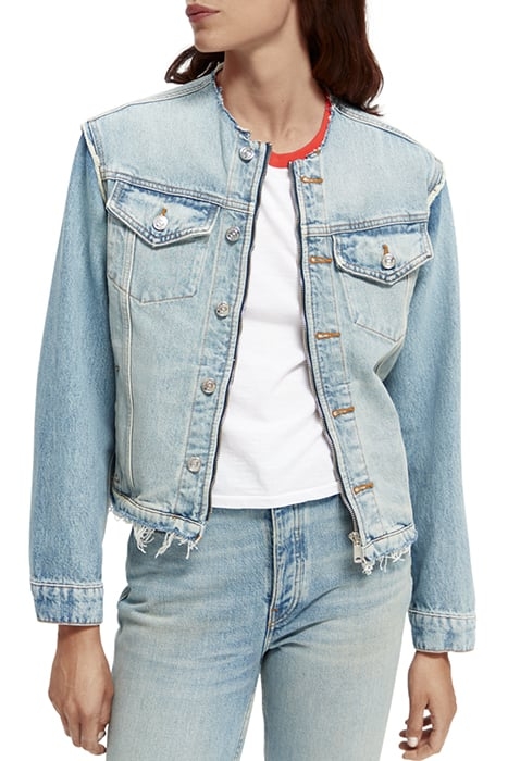 ZIP FRONT TRUCKER JACKET COTTON ZIP IT UP 1