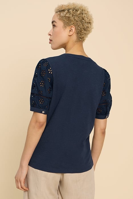 BELLA BRODERIE MIX TOP FRENCH NAVY 2