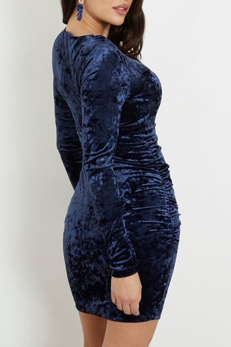 LS TESS VELVET DRESS BLACKENED BLUE 2