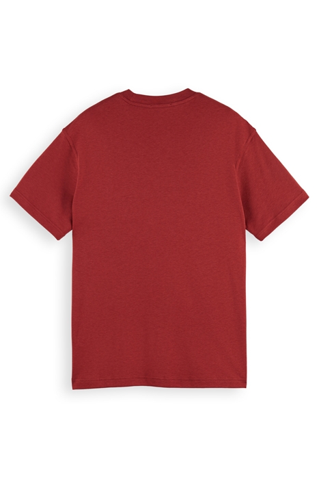 RELAXED LYOCELL T-SHIRT WITH CHEST POCKET RED EARTH 5