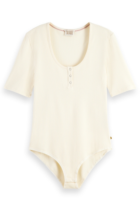 SCOOP NECK BODYSUIT ECRU 4