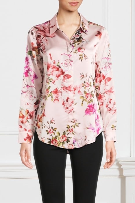 THE ICON BLOUSE PRINT ETHEREAL ROSES PINK 1