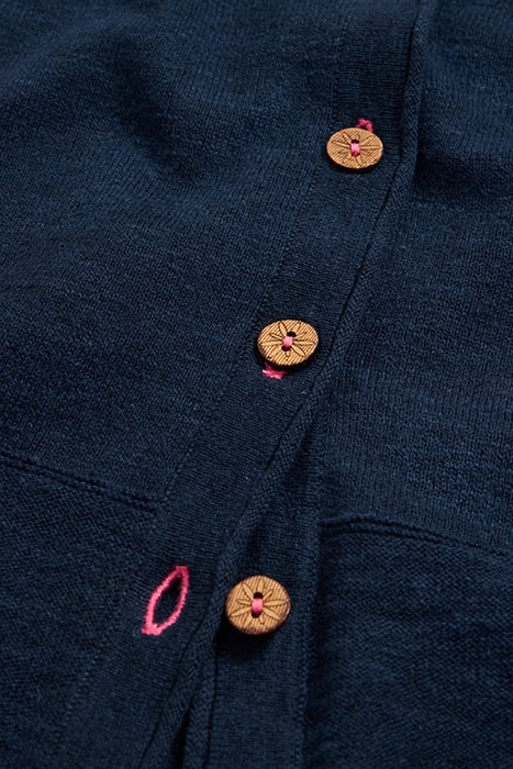 NARIA V NECK CARDI DARK NAVY 7