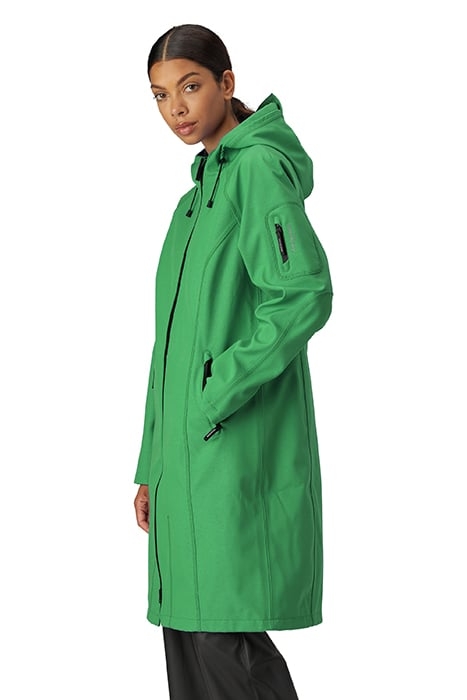 LONG SOFT SHELL RAINCOAT RAIN37L EVERGREEN 4