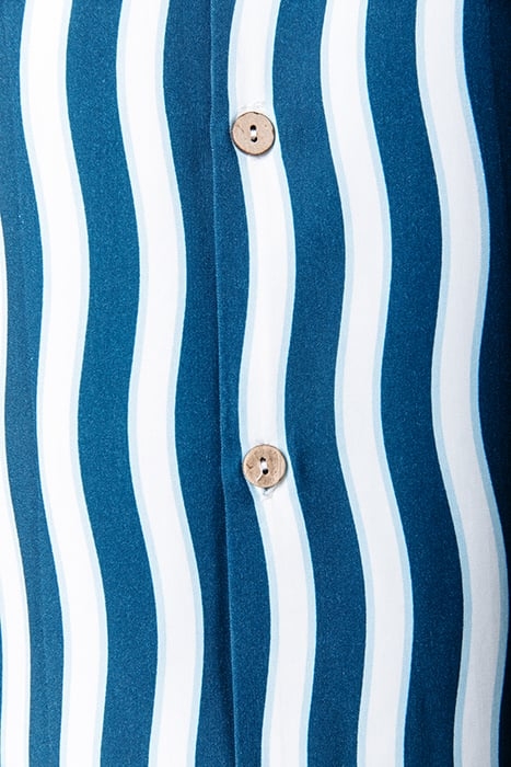 EZRA WAVY STRIPES SHORT SLEEVE SHIRT DEEP PETROL 4