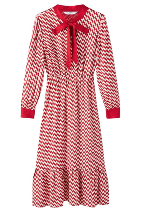 DR BRIDGET TIE NECK DRESS CHERRY 4