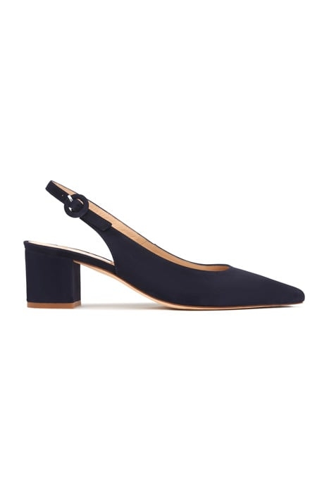 ADA BLOCK HEEL SLINGBACK NAVY 1