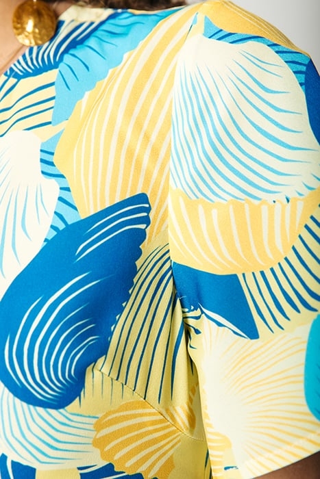 TELSI SHELL SHORT SLEEVE REAL WRAP DRESS SS WASHED YELLOW 4