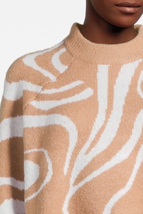 SWIRL CREW TAN/IVORY 4