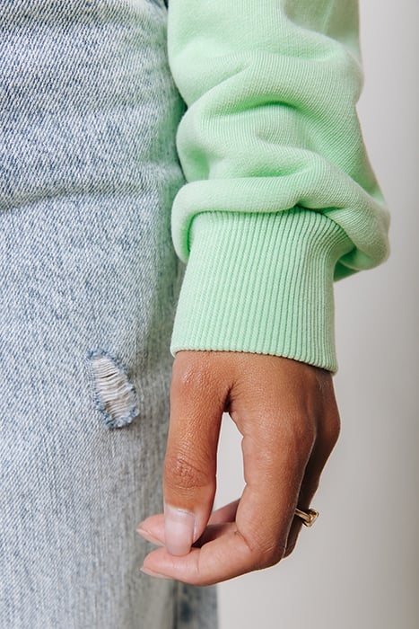 MIAMI PATCH CROPPED SWEAT NEON LIME 4