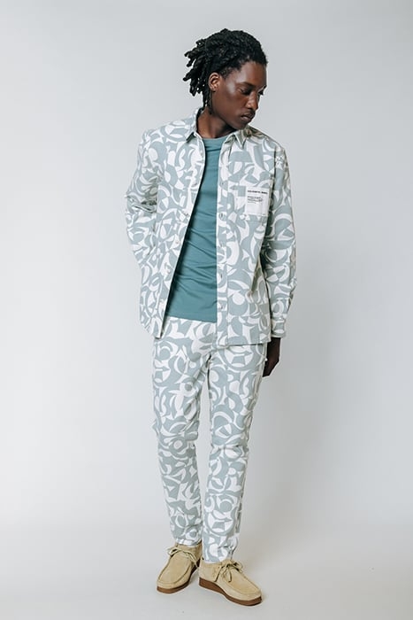 PARKER SWIRL SHIRT GREY BLUE 2