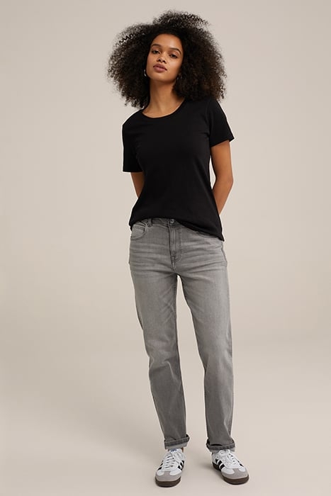 5-POCKET MID WAIST LIGHT GREY 3