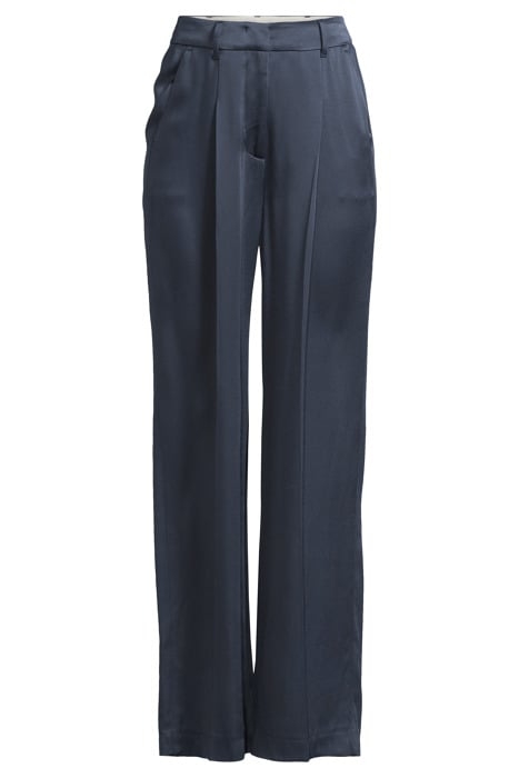 SATIN WIDELEG PANTS PETROL BLUE 3