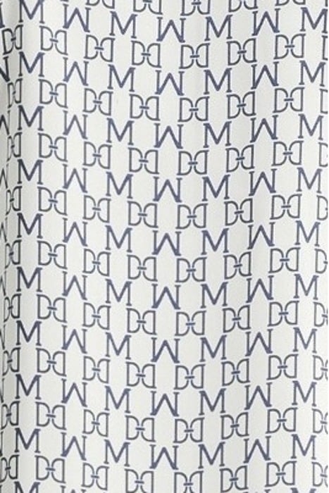 NEW MONOGRAM BLOUSE PALE PEARL BLUE COMB 5