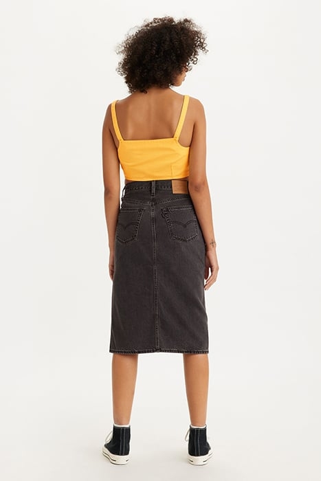 SIDE DENIM SKIRT GREY 2