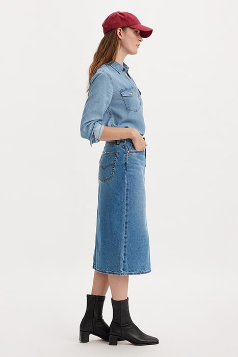 SIDE DENIM SKIRT MULTICOLOUR 4