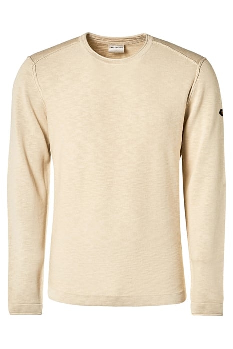 PULLOVER CREWNECK GARMENT DYED + STONE WASHED CREAM 4