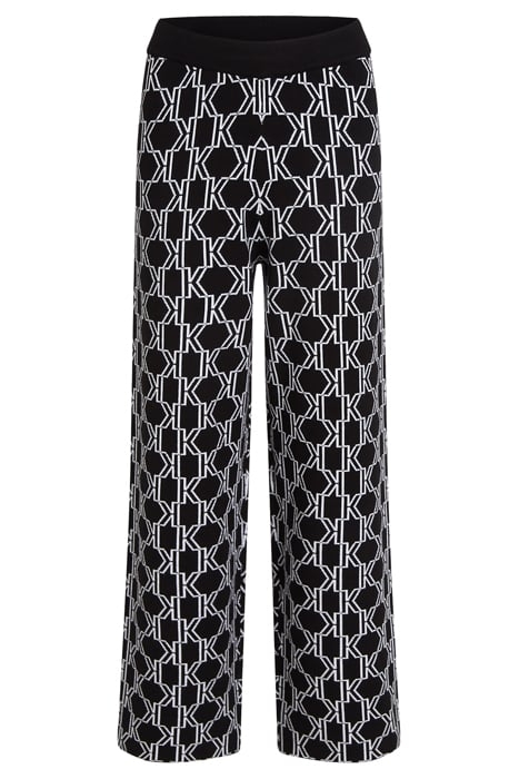 KL MONOGRAM KNIT TROUSER BLACK/WHITE 1