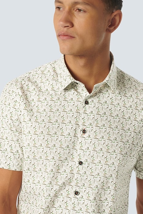 SHIRT SHORT SLEEVE STRETCH ALLOVER PRINTED GREEN 6