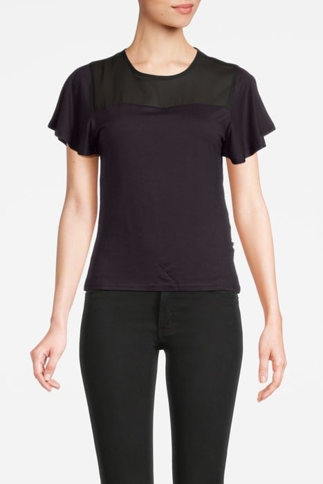 PANEL ANGEL SLEEVE TOP BLACK 1