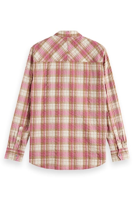 WESTERN CHECK SHIRT TAUPE BERRY CHECK 5
