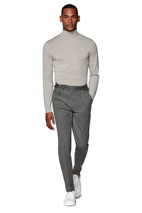 GREY SLIM LEG TAPERED TROUSERS GREY 3