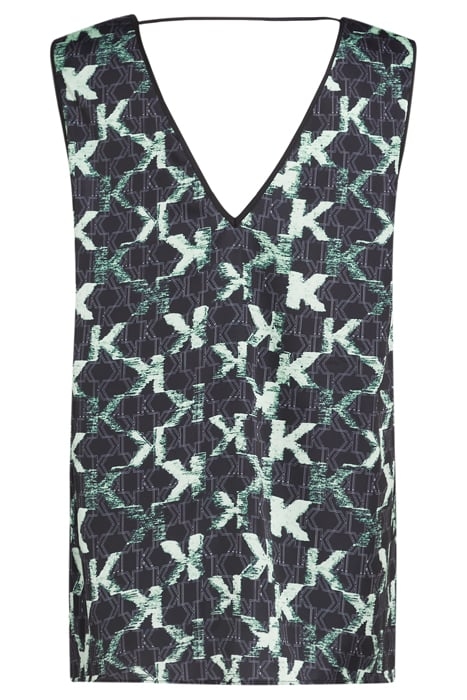 MONOGRAM AOP SLVLESS TOP BLACK 2