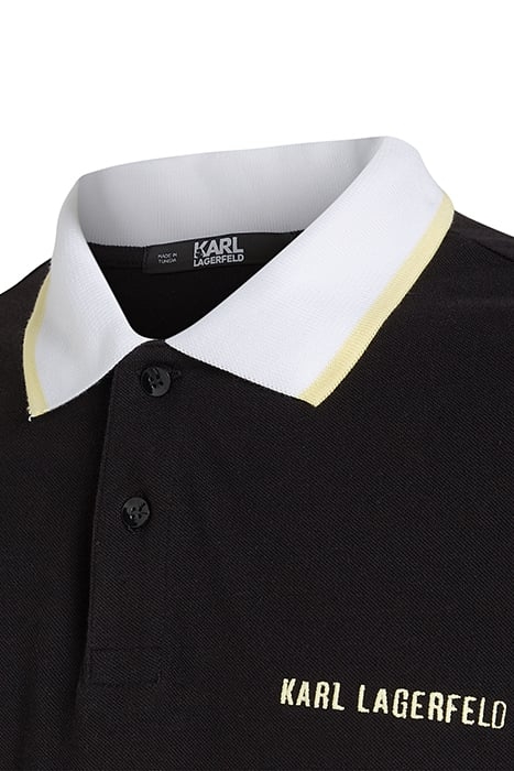 POP COLOR DETAIL POLO BLACK 3