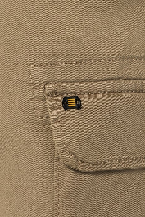 SHORT CARGO GARMENT DYED + STONE WASHED STRETCH ALMOND 7