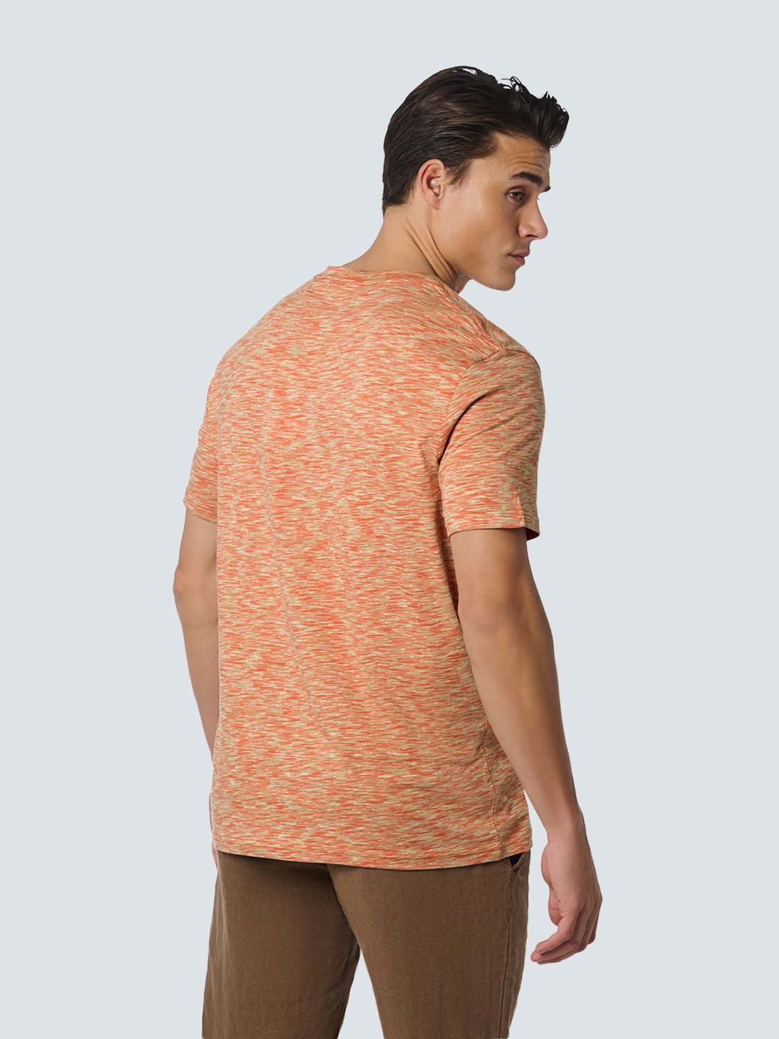 T-SHIRT CREWNECK MULTI COLOURED MELANGE STRIPES MELON 2