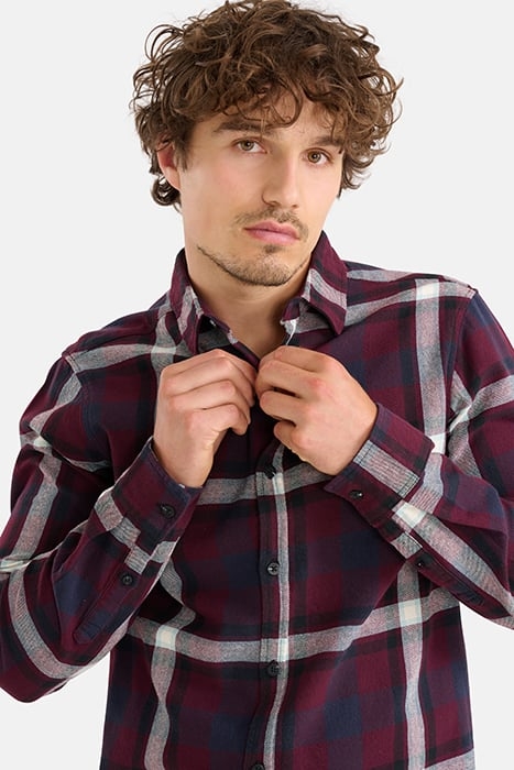 MA-SBBRIGHT CHECK SHIRT DARKPURPLE 7