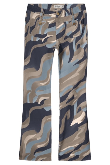 FLARED PANTS FANCY PRINTED TWILL NIGHT SKY 3