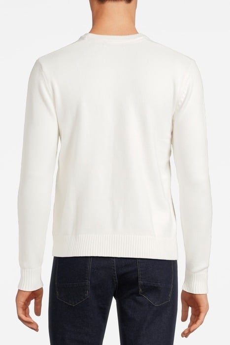 GUESS BEAR LS CN SWT SALT WHITE 2