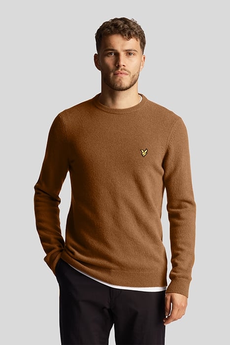 CREW NECK LAMBSWOOL BLEND JUMPER FARRIER BRONZE 1