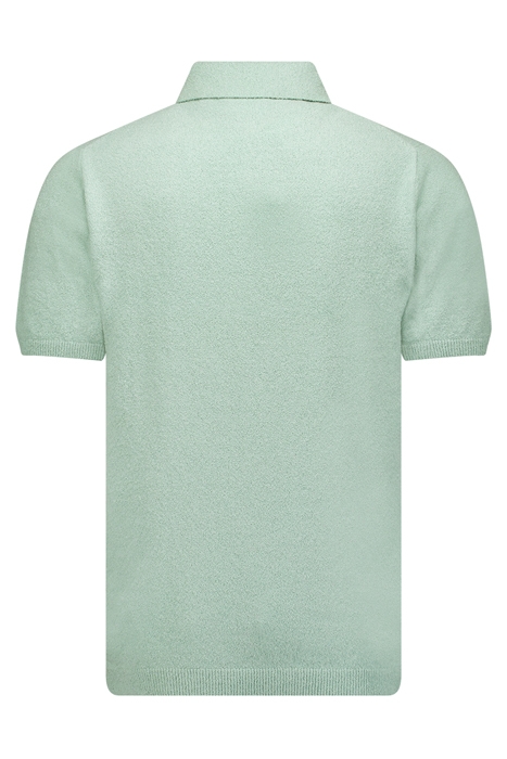 PULLOVER SHORT SLEEVE POLO SOLID RELIEF KNIT MINT 5
