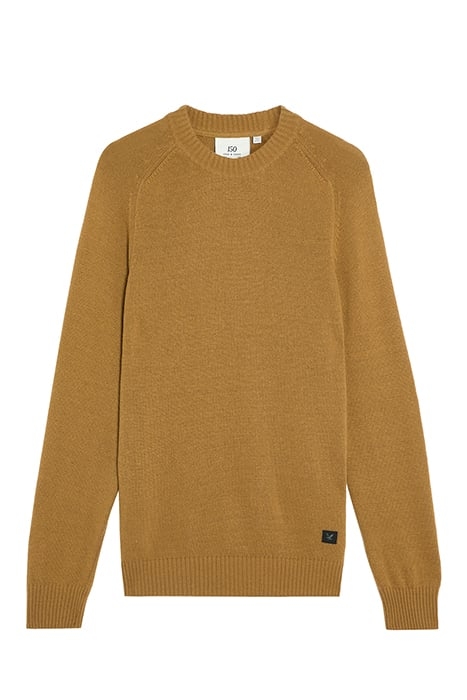 SADDLE SLEEVE CREW NECK JUMPER GOLDEN HEATHER 4