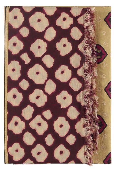 SCARF FLOWER MIX RED GRAPE 8