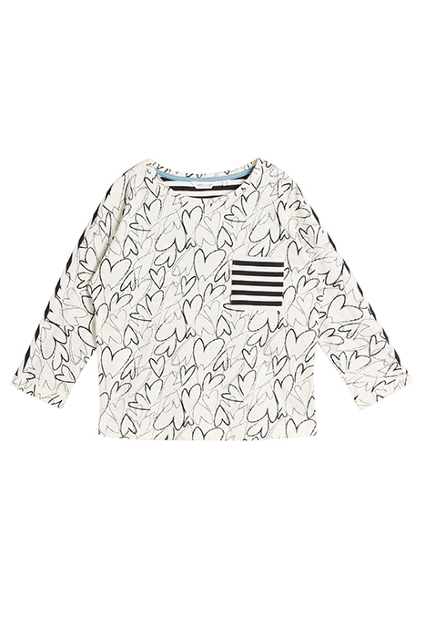 DEMI DOLMAN TOP WHITE PRINT 3