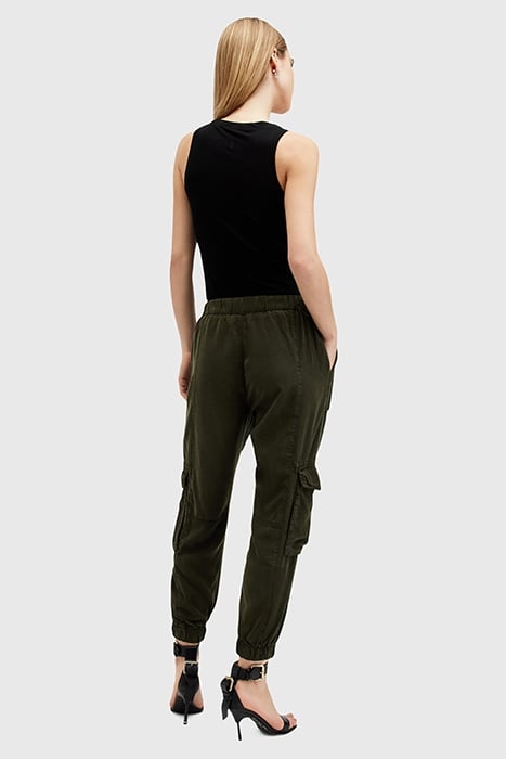 FREDA TENCEL TROUSER KHAKI GREEN 4