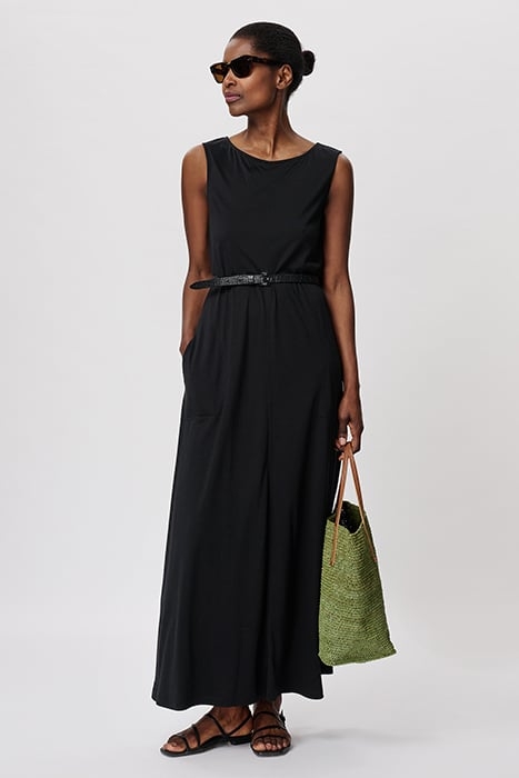 SLEEVELESS MAXI DRESS BLACK 4